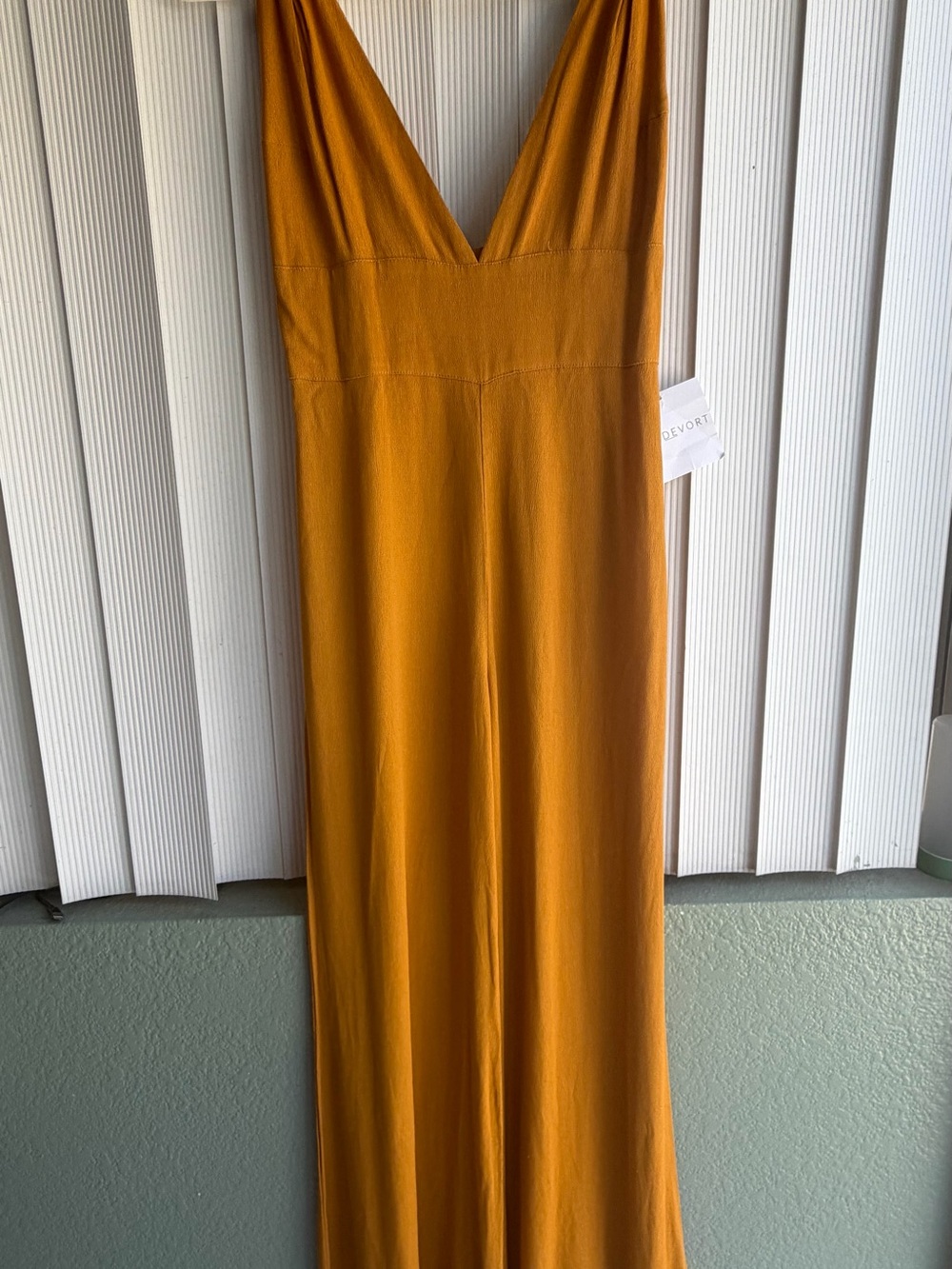 Vagabond Lennon Mustard Wide Leg Jumpsuit Size Small NWT